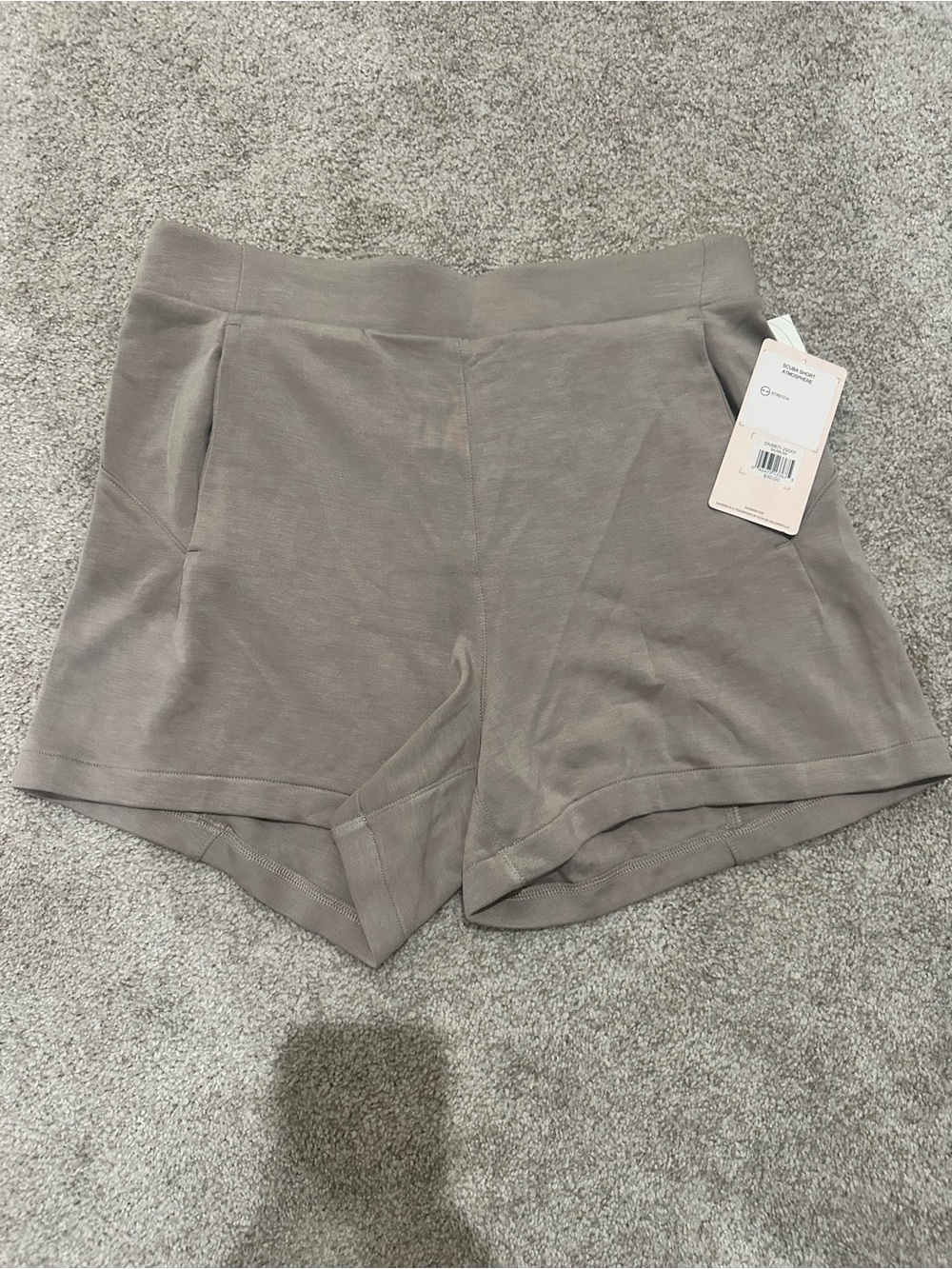 Danskin High-Waist Knit Shorts in Taupe